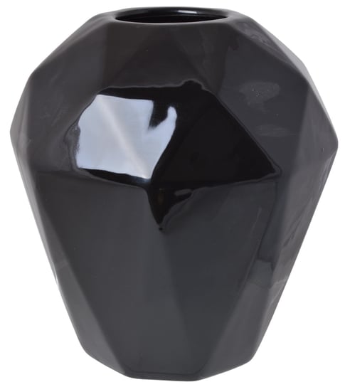 Ewax, Wazon ceramiczny Geometryczny 211405, czarny, 13x13x16 cm Ewax