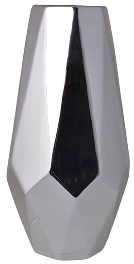 Ewax, Wazon ceramiczny Geometryczny 211407, srebrny, 13x13x29 cm Ewax