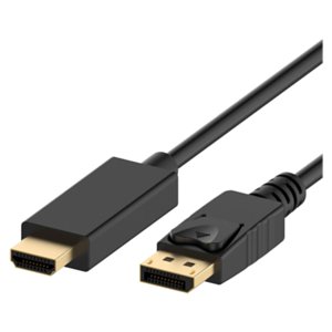 Ewent EC1430 Adapter kabla wideo 1 m DisplayPort HDMI Typ A (standardowy) Czarny Ewent