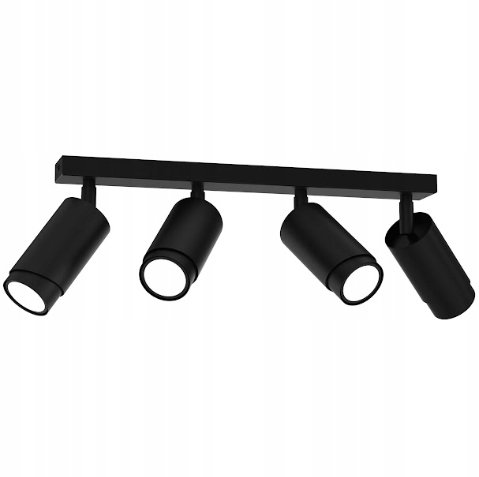 EWILIGHT Lampa sufitowa regulowana listwa tuba eye 4xGU10 czarny EWILIGHT