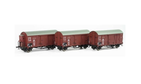 Exact-Train, zestaw 3 wagonów towarowych krytych, model kolekcjonerski, 14+ Exact-Train