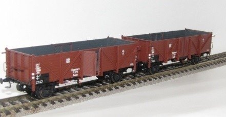 Exact-Train, Zestaw 3 wagonów towarowych odkrytych Omm34 Exact, model kolekcjonerski, 14+ Exact-Train