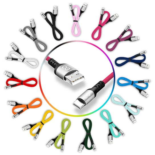 EXC Kabel USB - USB-C BRAID 1.2M COLOR MIX. EXC