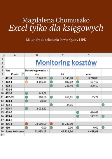 Excel tylko dla księgowych. Materiały do szkolenia Power Query i JPK. Zeszyt 1 Chomuszko Magdalena
