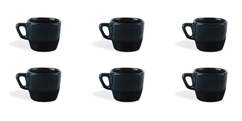 Excelsa Eclipse Zestaw 6 Filiżanek Do Kawy Czarny Ceramiczny Stoneware Pojemność 70 Ml. Inna marka