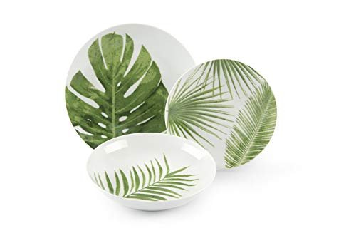 Excelsa Foliage 18-Piece Dinner Set Porcelain - Elegancki Zestaw Obiadowy Z Porcelany Inna marka