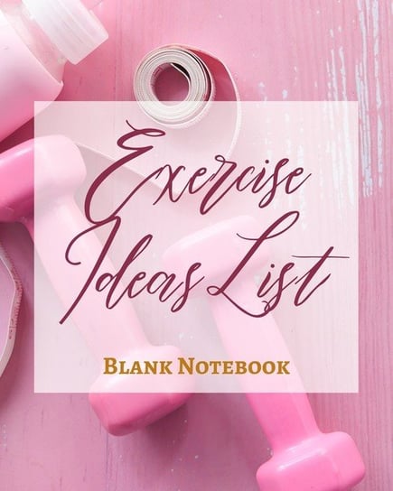 Exercise Ideas List - Blank Notebook - Write It Down - Pastel Rose Gold Pink - Abstract Modern Contemporary Unique Art Presence