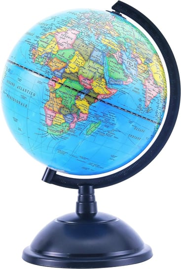 EXERZ Obracany Globus 20 cm - Pedagogiczna/Geograficzna NIKCORP