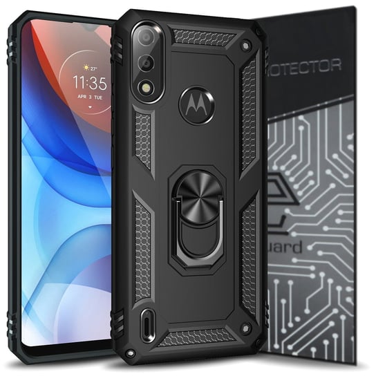 Exoguard Armor + Szkło -Moto E7 Power / E7I Power - Pancerne Case Obudowa Futerał Ring EXOGUARD