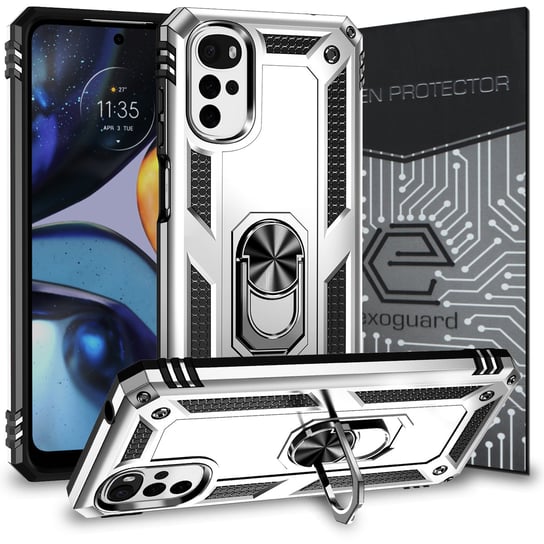 Exoguard Armor + Szkło - Motorola Moto G22 - Pancerne Case Obudowa Futerał Ring EXOGUARD