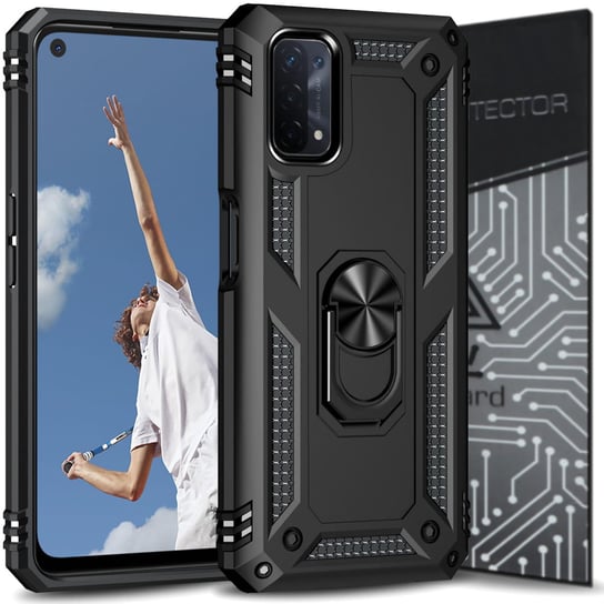 Exoguard Armor + Szkło - Oppo A74 5G - Pancerne Case Obudowa Futerał Ring EXOGUARD