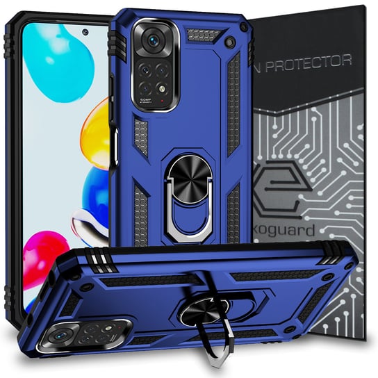 Exoguard Armor + Szkło - Xiaomi Redmi Note 11 / 11S - Pancerne Case Obudowa Futerał Ring EXOGUARD