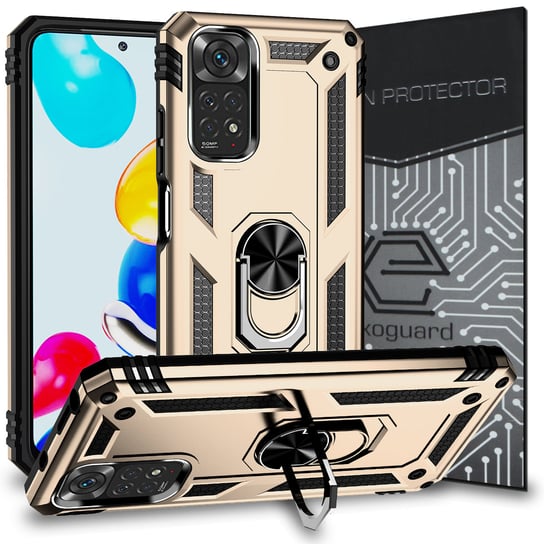 Exoguard Armor + Szkło - Xiaomi Redmi Note 11 / 11S - Pancerne Case Obudowa Futerał Ring EXOGUARD