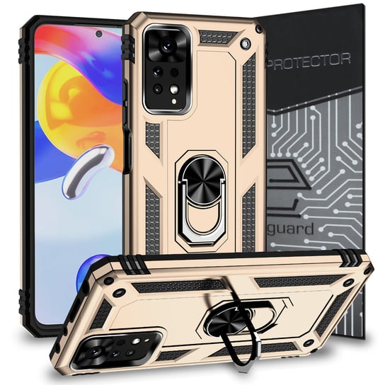 Exoguard Armor + Szkło - Xiaomi Redmi Note 11 Pro / Note 11 Pro 5G - Pancerne Case Obudowa Futerał Ring EXOGUARD