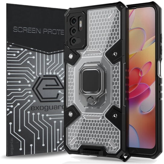 Exoguard Capsule + Szkło - Redmi Note 10 5G / Poco M3 Pro 5G - Pancerne Case Obudowa Futerał Ring EXOGUARD