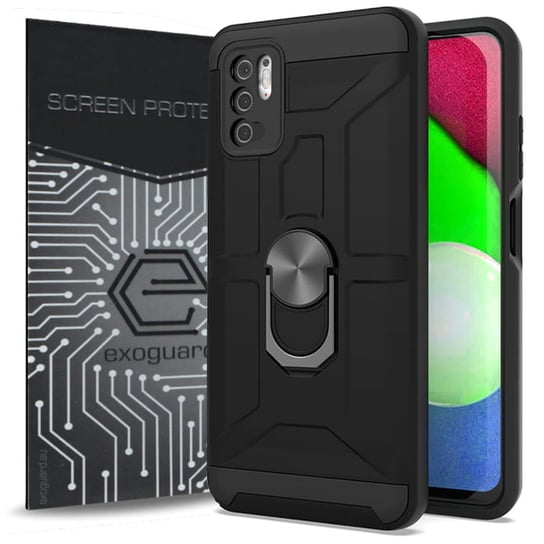 EXOGUARD XRING + SZKŁO - REDMI NOTE 10 5G / POCO M3 PRO 5G - PANCERNE CASE OBUDOWA FUTERAŁ RING EXOGUARD