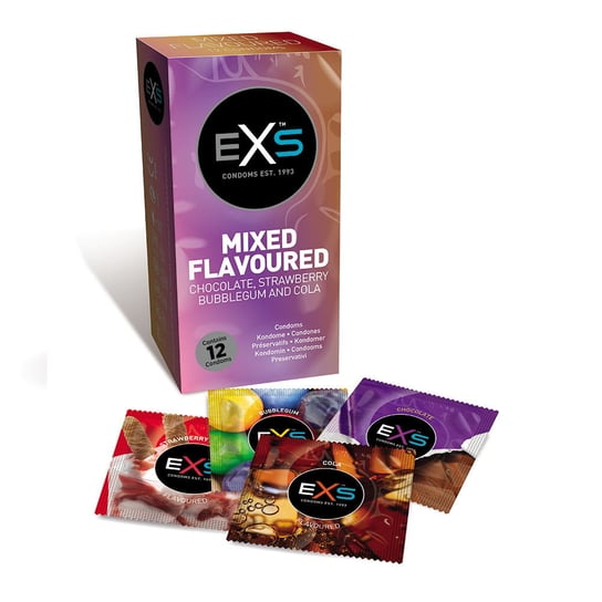 EXS, EXS Mixed Flavoured, Smakowe prezerwatywy, 12 szt. EXS