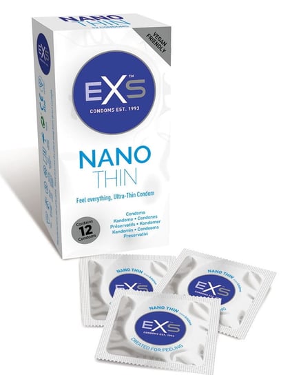 EXS, EXS Nano Thin, Ultra cienkie prezerwatywy, 12 szt. EXS