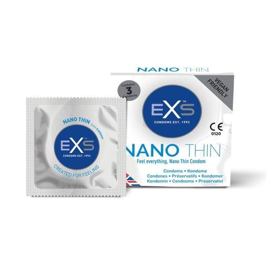 EXS, EXS Nano Thin, Ultra cienkie prezerwatywy, 3 szt. EXS