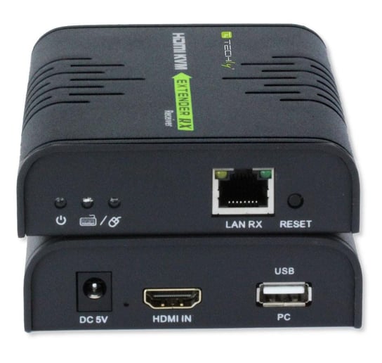 Extender / KVM Techly HDMI+USB po Skrętce Cat.5e/6 do 120m Techly