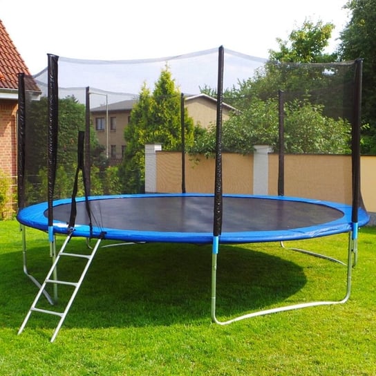 Extralink Home Trampolina Ogrodowa dla dzieci z siatką + drabinka 14ft średnica 428cm Extralink