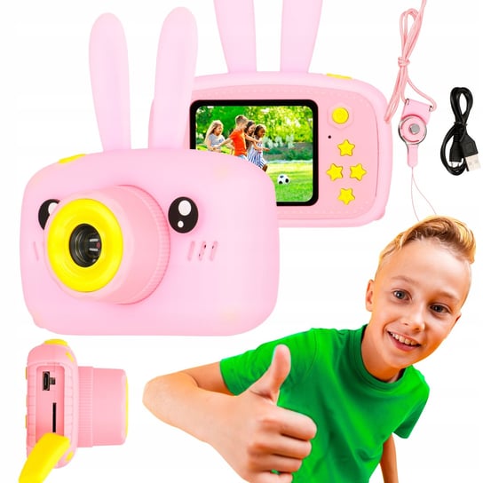 Extralink, Kids Camera, H23, Aparat cyfrowy, 1080P 30fps, wyświetlacz 2.0", Różowy Extralink