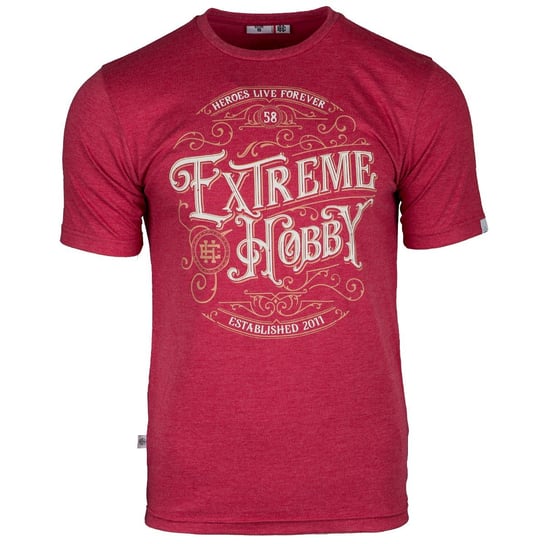 Extreme Hobby, T-shirt męski, CALLIGRAPHY, czerwony, rozmiar S Extreme Hobby