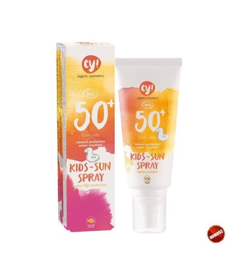 Ey! Spray na słońce SPF 50+ Kids - dla dzieci, certyfikowany: COSMEBIO 100 ml, Eco cosmetics Eco Cosmetics