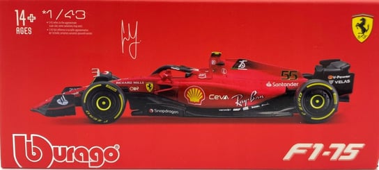 F1 Ferrari F1-75 Sainz 15 Kask Bburago 1:43 Bburago