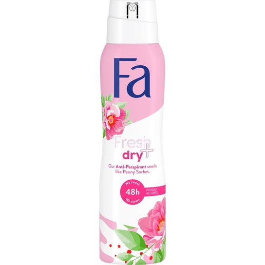 Fa, Fresh & Dry, dezodorant w spray'u Peony Sorbet, 150 ml Fa