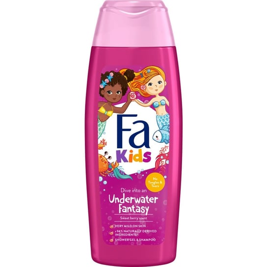Fa, Kids, Żel pod prysznic i szampon dla dziewczynek  o magicznym zapachu słodkich jagód, 250 ml Schwarzkopf