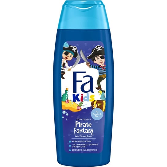 Fa, Kids, Żel pod prysznic i szampon do włosów dla chłopców o świeżym zapachu dzikiego oceanu, 250 ml Schwarzkopf