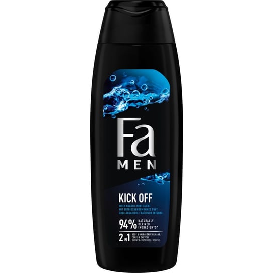 Fa, Men Kick Off 2in1 Bath And Shower żel pod prysznic do ciała i włosów dla mężczyzn Aqua Mint 750ml Fa