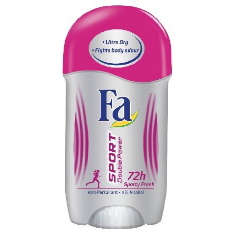 Fa, Sport Double Power, dezodorant w sztyfcie Sporty Fresh, 50 ml Fa