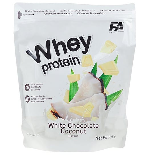 Fa Whey Protein 908G White Chocolate Coconut Fitness Authority
