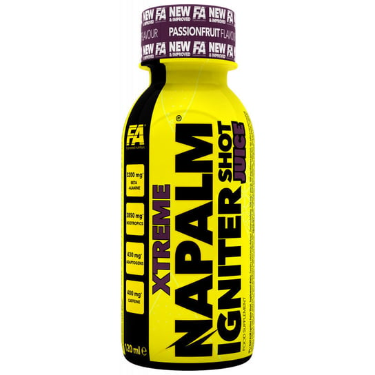 FA Xtreme Napalm Igniter Shot Juice 120ml Passion Fruit Fitness Authority