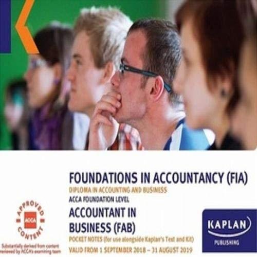 FAB - ACCOUNTANT IN BUSINESS - POCKET NOTES Kaplan Publishing