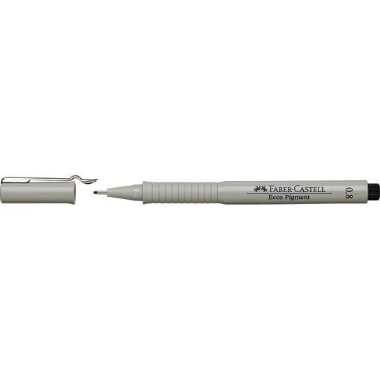 Faber-Castell, cienkopis 0.8 mm, Ecco Pigment Fibre-Tip Pen, czarny Faber-Castell