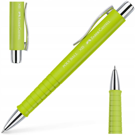 FABER-CASTELL Długopis automatyczny na wymienne wkłady Poly Ball XB LIMONKA Faber-Castell