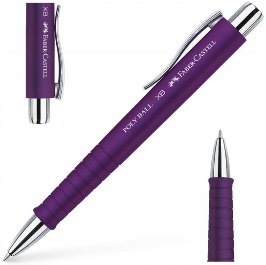 FABER-CASTELL Długopis automatyczny na wymienne wkłady Poly Ball XB ŚLIWKA Faber-Castell