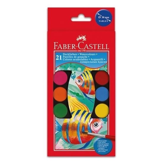 Faber-Castell, farby akwarelowe, Rybka, 21 kolorów Faber-Castell