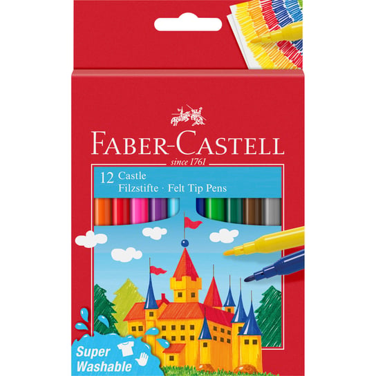 Faber-Castell, Flamastry Zamek, 12 kolorów Faber-Castell