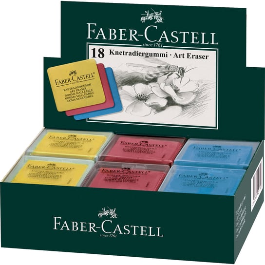 Faber-Castell, Gumka artystyczna chlebowa, mix kolorów Faber-Castell