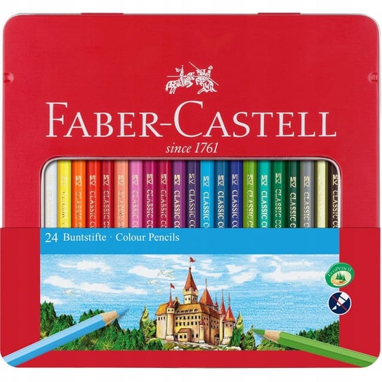 Faber-Castell Kredki Ołówkowe Eco 24 K Zamek Metal Faber-Castell