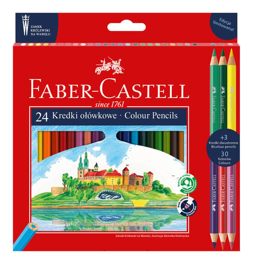 Faber-Castell, Kredki ołówkowe Zamek edycja limitowana Wawel kredki dwustronne, 27 szt. Faber-Castell
