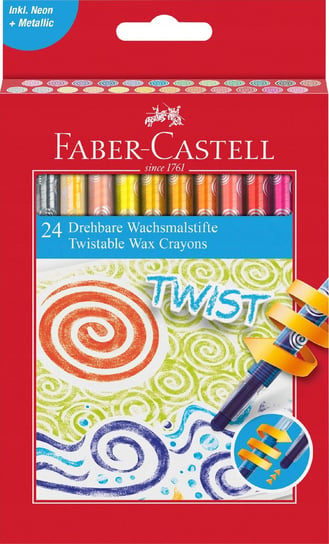 Faber-Castell Kredki Świecowe Wykręcane 24 Kolory Faber-Castell