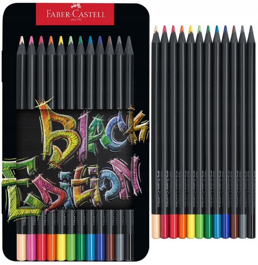 Faber-Castell Kredki Trój Czarne Drewno 12 K Metal Faber-Castell