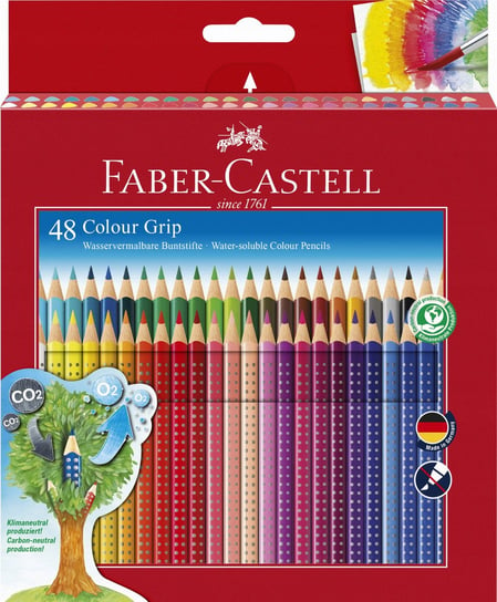 Faber-Castell Kredki Trójkątne Grip 48 Kolorów 2W1 Faber-Castell