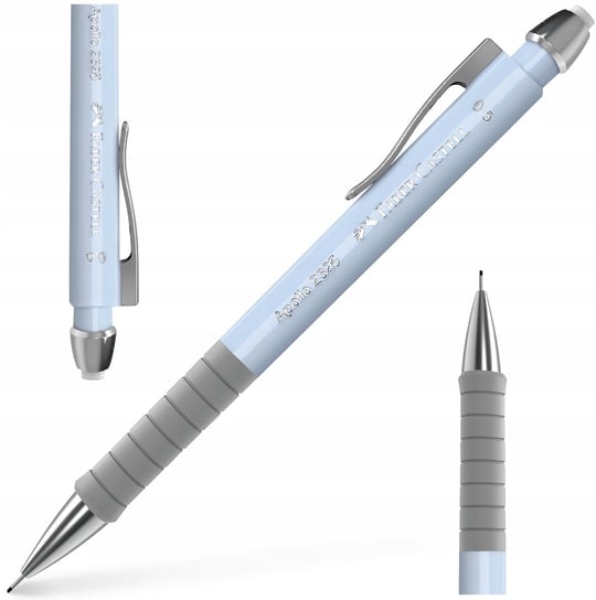 FABER-CASTELL Ołówek automatyczny z gumką na rysiki Apollo 0,5 SKY BLUE Faber-Castell