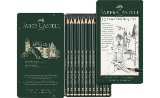 Faber-Castell, Ołówki Castell 9000 Design Set, 12 sztuk Faber-Castell